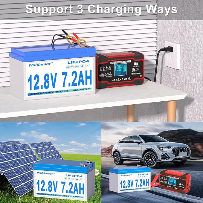 12V 7.2Ah LiFePO4 Battery, Lithium Battery