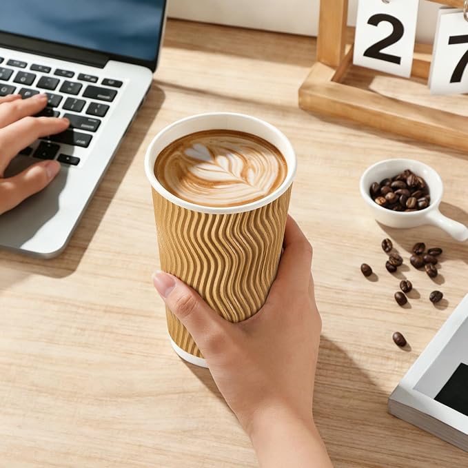 Lamosi 500 Pack 16 oz Disposable Coffee Cups