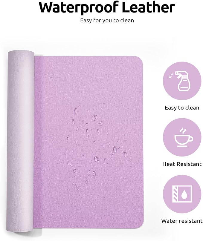 YSAGi Leather Desk Pad Protector, Office Desk Mat, Large Mouse Pad, Non-Slip PU