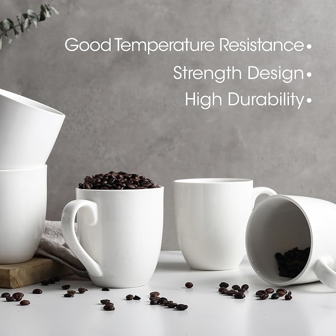 Coffee Mugs Set of 6, 16Oz Large Ceramic Mugs
