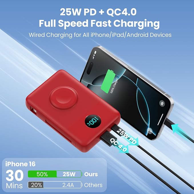 Magnetic Portable Charger 10800mAh