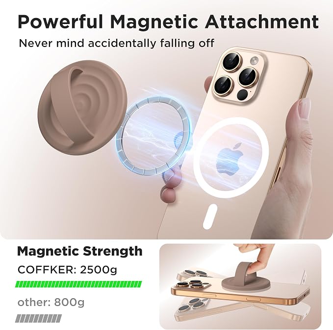 Magnetic Phone Ring Grip Holder, Silicone Finger Loop Grip, Compatible
