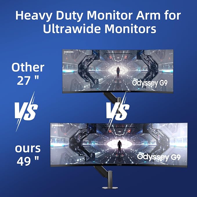 Pholiten Premium Aluminum Heavy Duty Monitor Arm，Ultrawide Monitor Arm