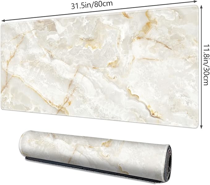Galdas Large Mouse Pad Marble Pattern XXL XL Large Mouse Pad Mat Long Extended