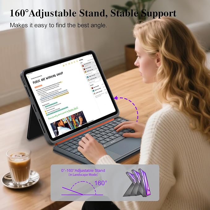 iPad Air 13 inch Case Keyboard, Wireless iPad Keyboard