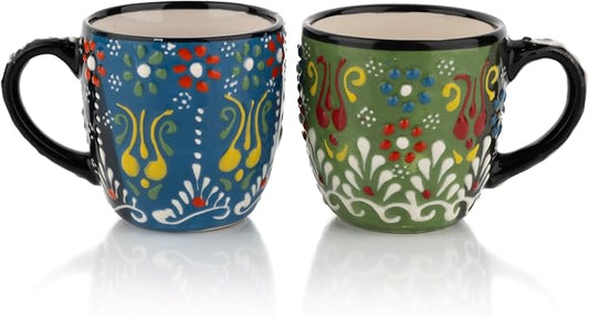 Espresso Cups Set of 2 | 4 oz Small Espresso Cups | Turkish Tea Cups |