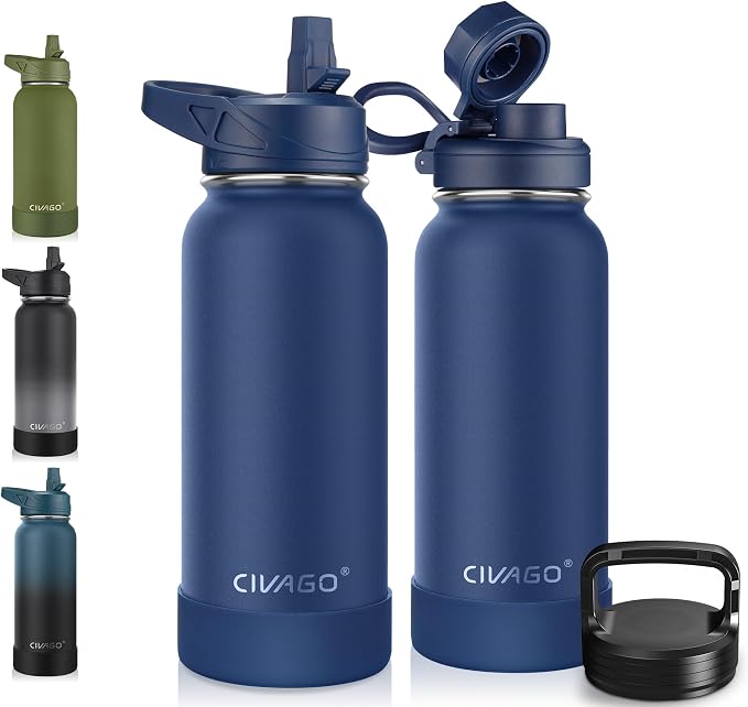 CIVAGO 32 oz Insulated Stainless Steel Water Bottle