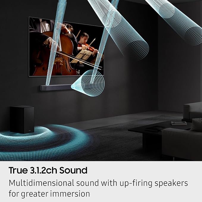 Samsung Q-Series Soundbar HW Q600F 3.1.2 ch Subwoofer SpaceFit Sound Pro