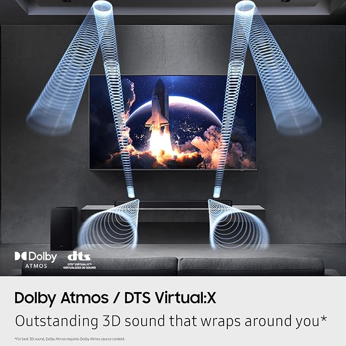 Samsung Q-Series Soundbar HW Q600F 3.1.2 ch Subwoofer SpaceFit Sound Pro