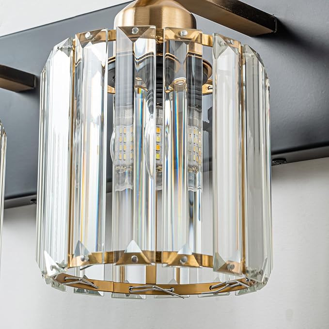 2-Light Crystal Bathroom Vanity Lights