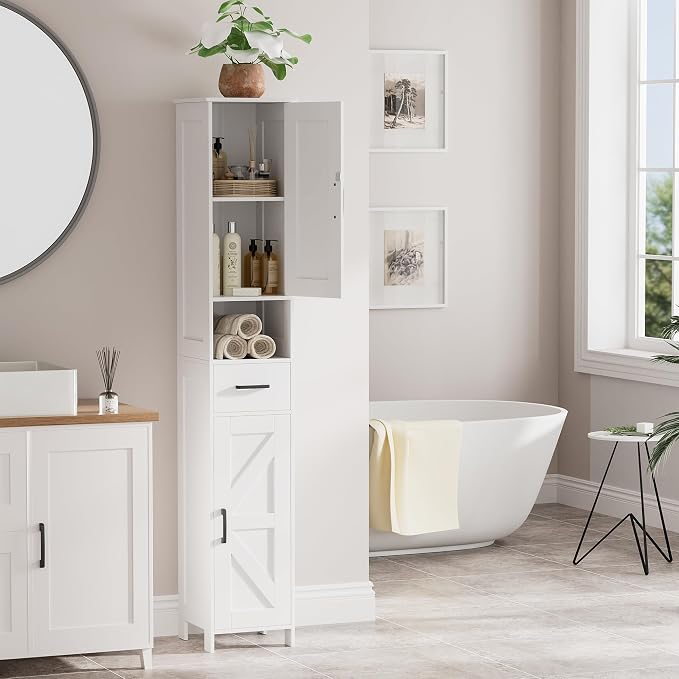 67" H Tall Bathroom Storage Cabinet