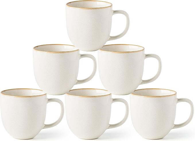 AmorArc 12oz Coffee Mugs, Ceramic Coffee Mugs set of 6