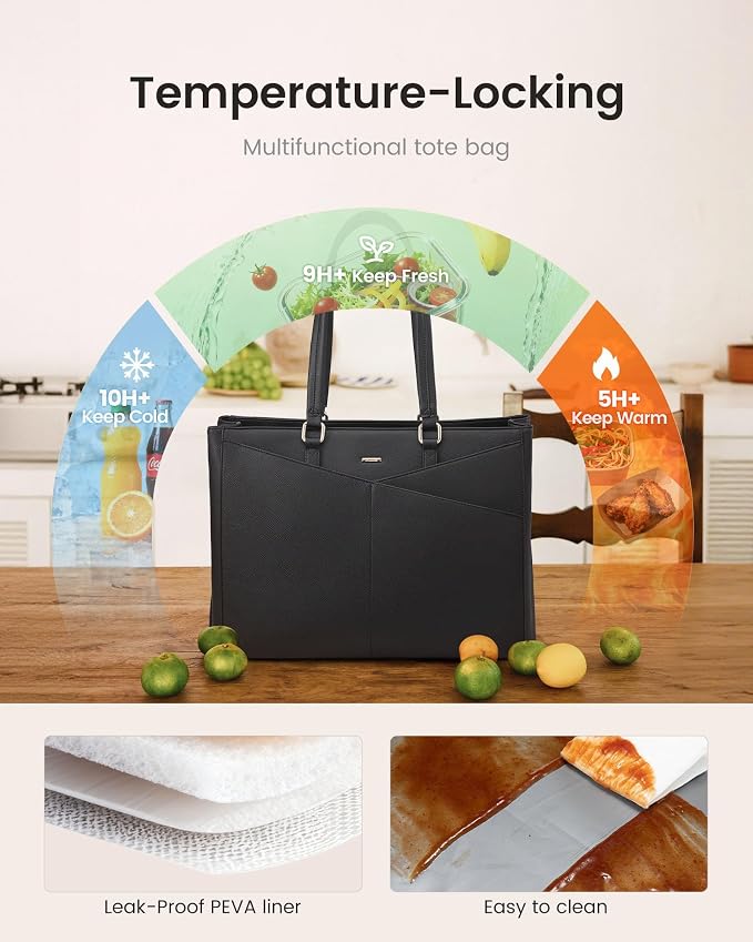 LOVEVOOK Lunch Tote Bag for Women, 3 in 1 Work Bag