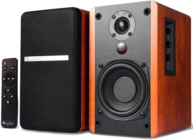 SINGING WOOD BT25 Bluetooth Active Bookshelf Speakers for