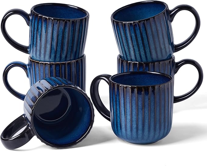famiware Coffee Mugs Set of 6, Starlight 11 oz Mug Cup Set