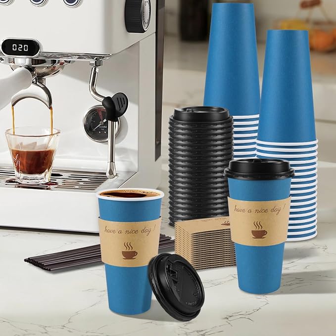 Clawsoff 50 Pack 20 oz Disposable Paper Coffee Cups