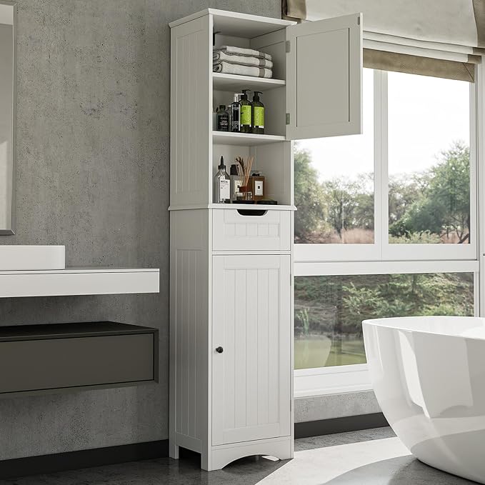 67" H Tall Bathroom Storage Cabinet