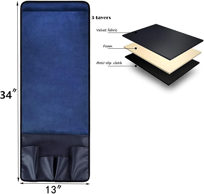 Wanty Velvet Sofa Couch Chair Armrest Soft Caddy Organizer Holder