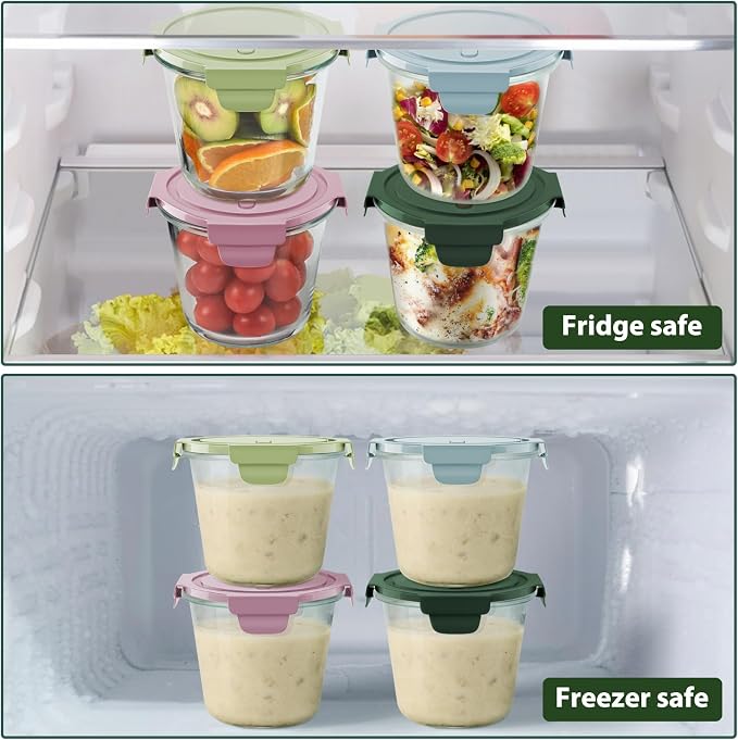 3Cup/23oz Glass Meal Prep Containers