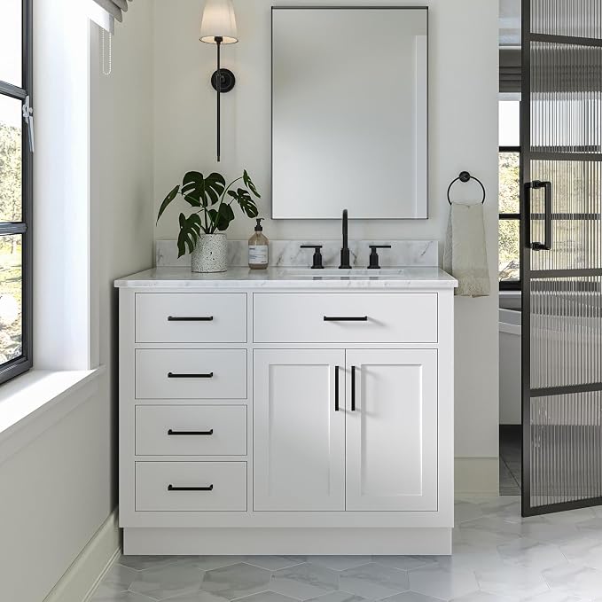 Hepburn 43 Inch Single Sink Bathroom Vanity in White