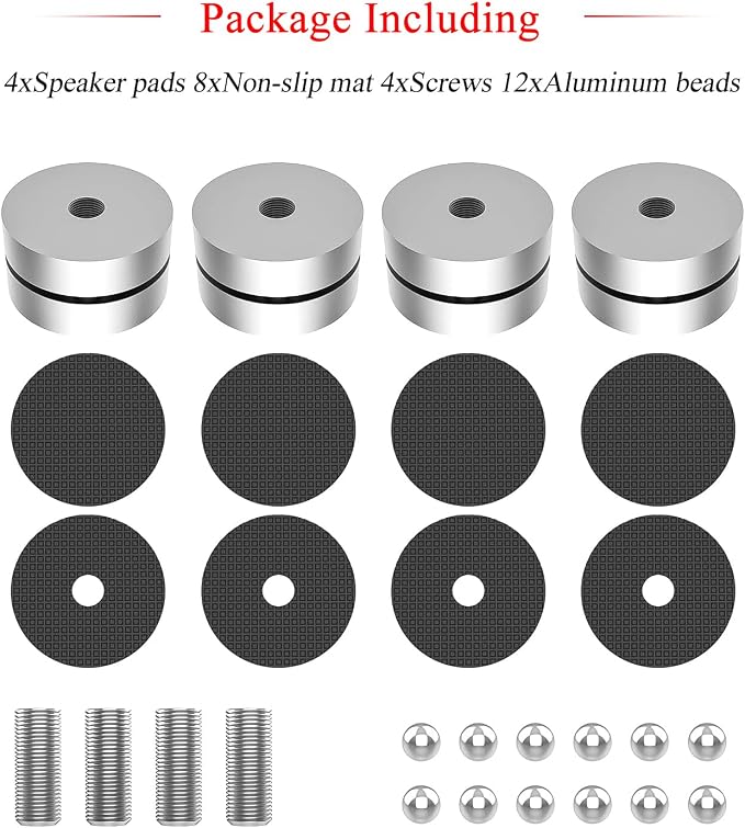 Audiocrast 4X HiFi Speaker Spike Pad Isolation Feet Stand Feet 40X23MM Shock