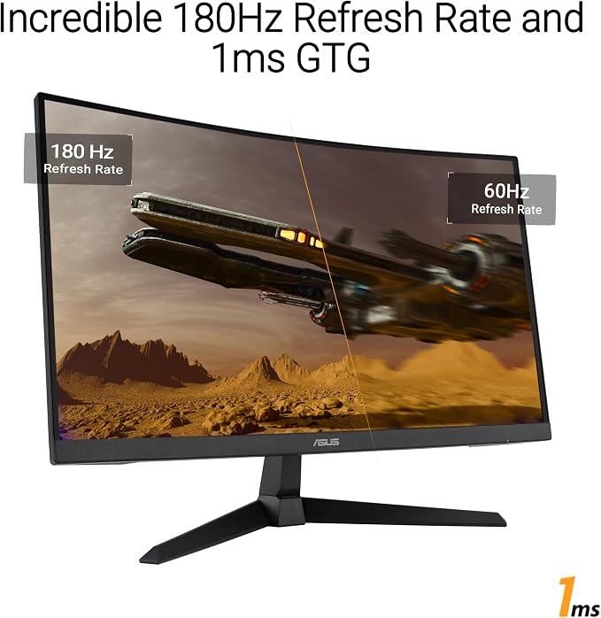 ASUS TUF Gaming 27” 1080P Curved Monitor – Full HD, Extreme Low Motion Blur Sync