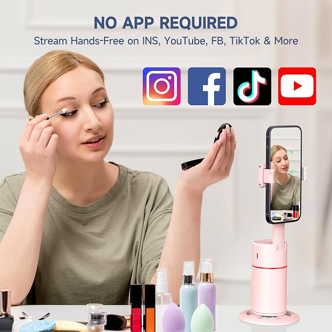 Auto Face Tracking Phone Holder, Gesture Control & Remote, Face Tracking Tripod