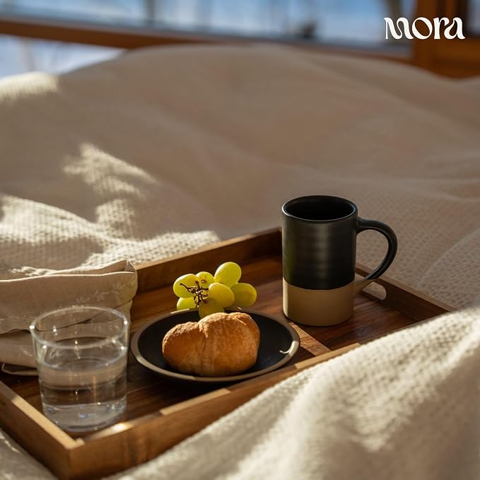 Mora Ceramics Tea Cup with Loose Leaf Infuser, Spoon and Lid, 12 oz, Microwave