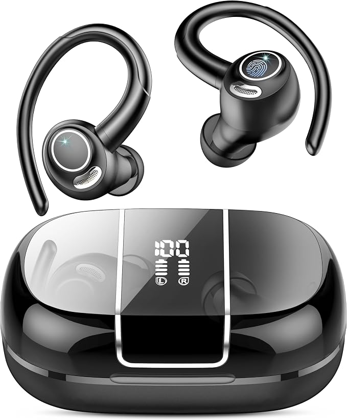 Wireless Earbuds Bluetooth 5.3 Headphones Sports, 48Hrs Playtime Bluetooth