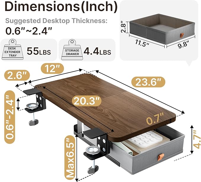 Desk Extender Tray, Desk Extension