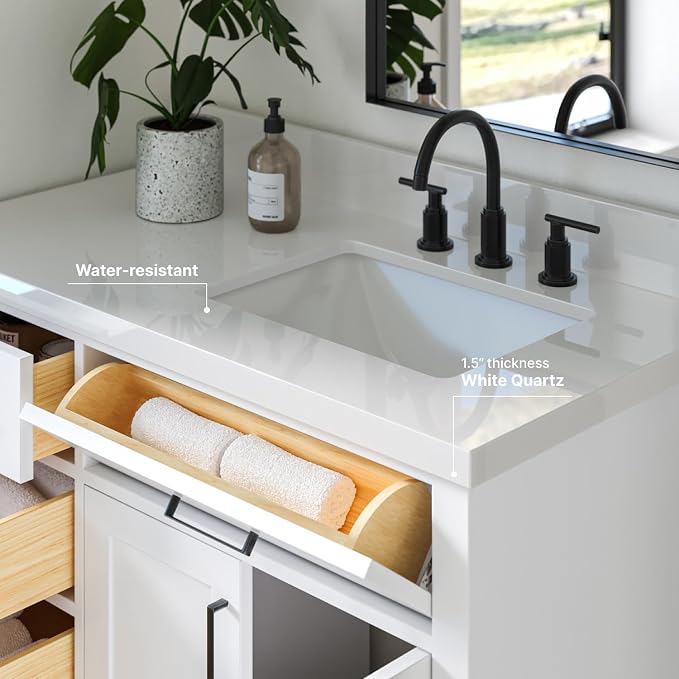 Bathroom Vanity 43" White