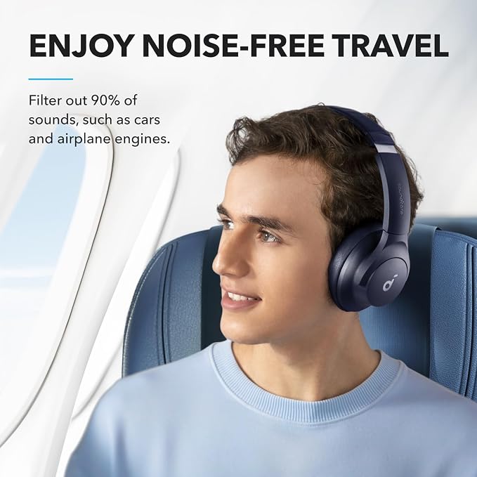 Soundcore by Anker Q20i Hybrid Active Noise Cancelling Headphones, Wireless