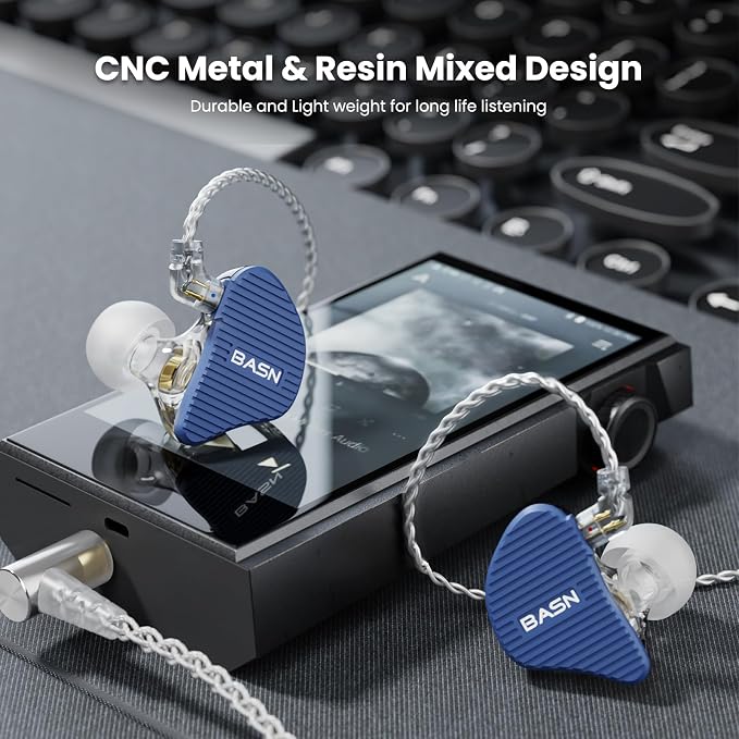 BASN Mix-PD in Ear Monitor, 1Planar Driver + 1Dynamic Driver HiFi IEM Earphones