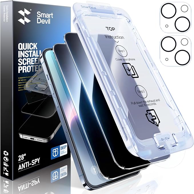 SMARTDEVIL 2+2Pack Privacy Screen Protector