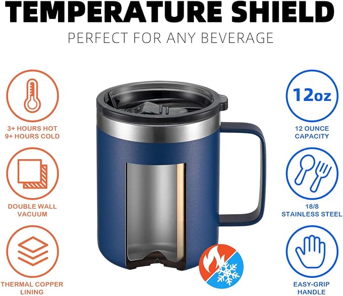 12 oz Insulated Travel Coffee Mug