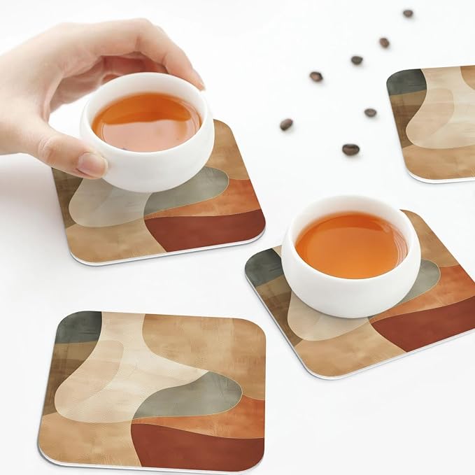 Minimal Abstract Shapes Print Coasters