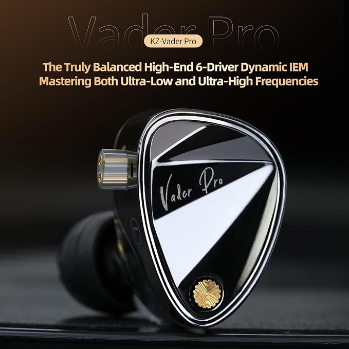 KZ Vader Pro in-Ear Monitors Gaming Earbuds, Triple Dynamic Driver IEM