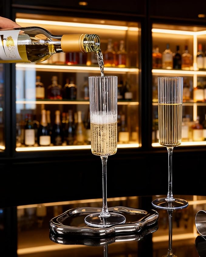 Ciaell 24 Pack Plastic Champagne Flutes