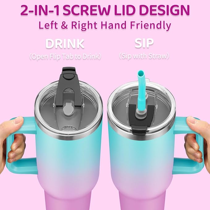 BENZZO Insulated Water Bottle Stainless Steel 40 oz Tumbler