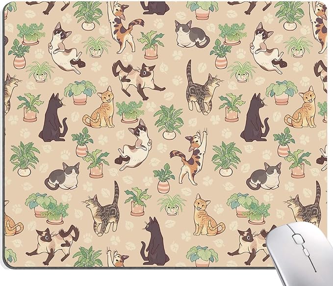 Hokafenle Cute Cats Pattern Mouse Mat