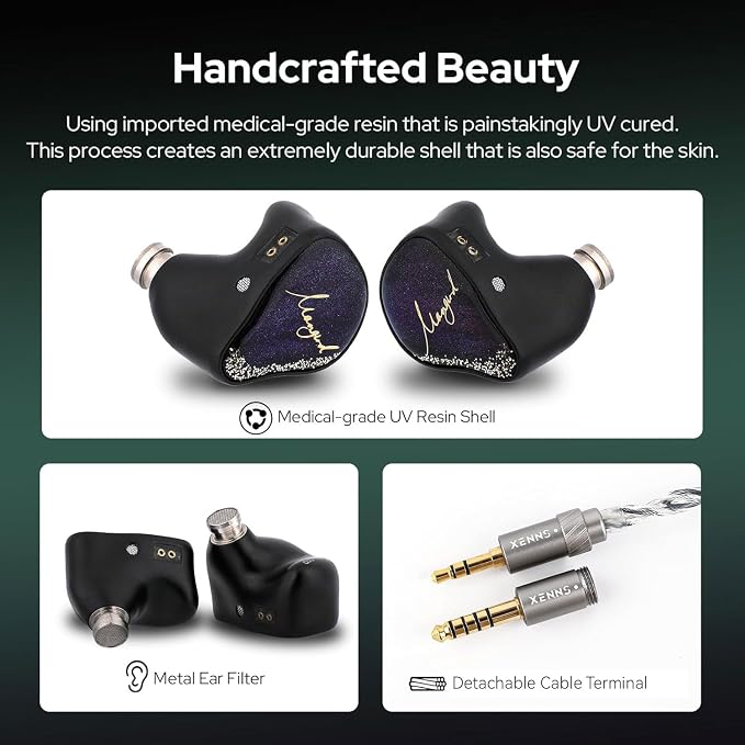 Linsoul Xenns Mangird Tea PRO in Ear Monitor, 6BA+2DD Hybrid Earphone IEM