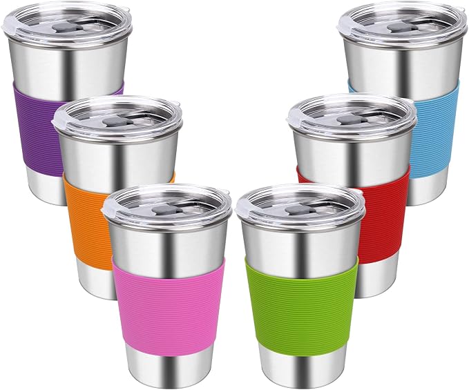 6 Pack Stainless Steel Tumblers & Water Glasses