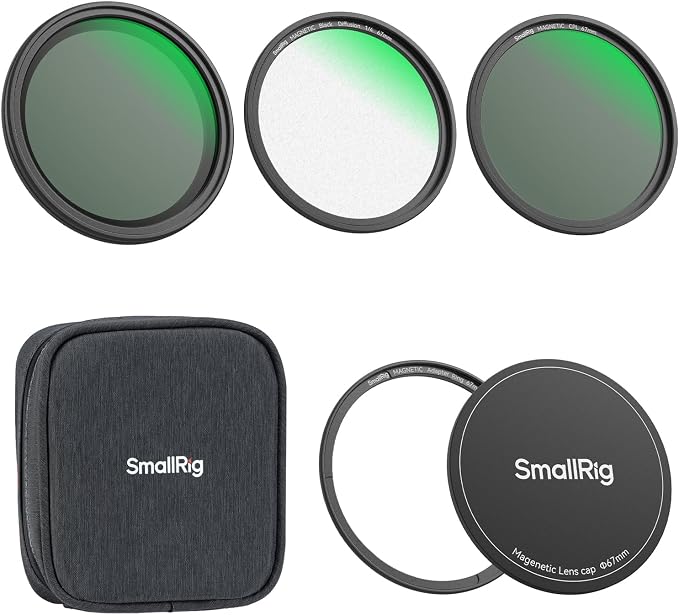 SmallRig 5-in-1 Magnetic 67mm Lens Filter Kit: VND + CPL + Black Mist 1/4 +