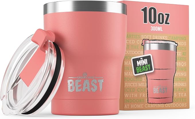 Beast 10 oz Tumbler Stainless Steel Vacuum Insulated Coffee Ice Cup Double Wall