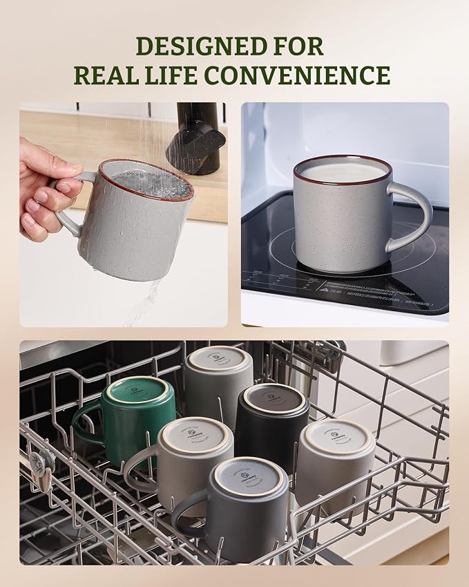 famiware Coffee Mugs Set of 4, Nebula 14oz Coffee Mugs Ceramic Cup Set |