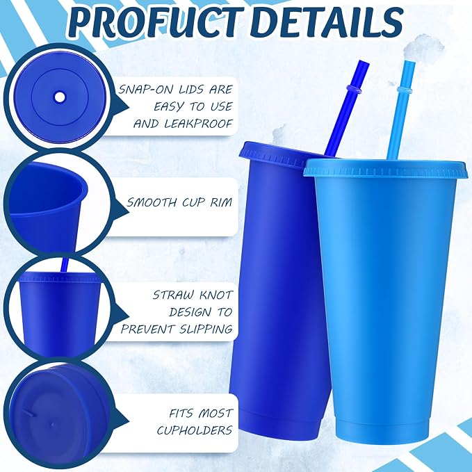 Skylety 12 Pcs Winter Plastic Cups