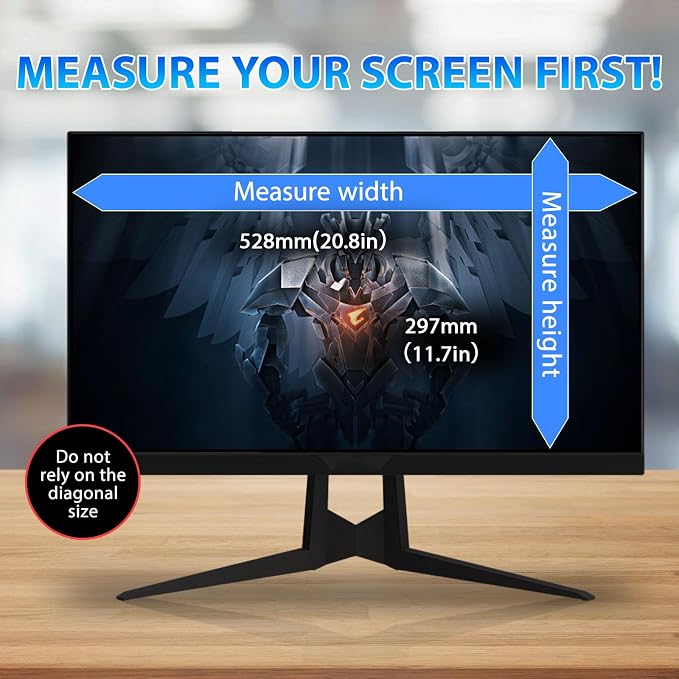 Magnetic 23.8 Inch Computer Screen Privacy Shield, Privacy Screen Filter