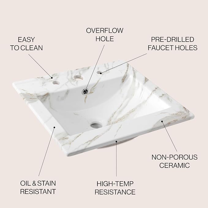 Ancillary 3-Hole 20 in. W x 18.25 in. D Classic