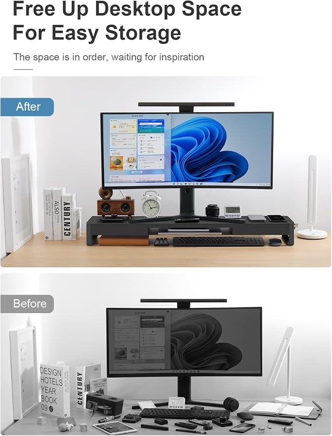 meatanty Dual Monitor Stand Riser