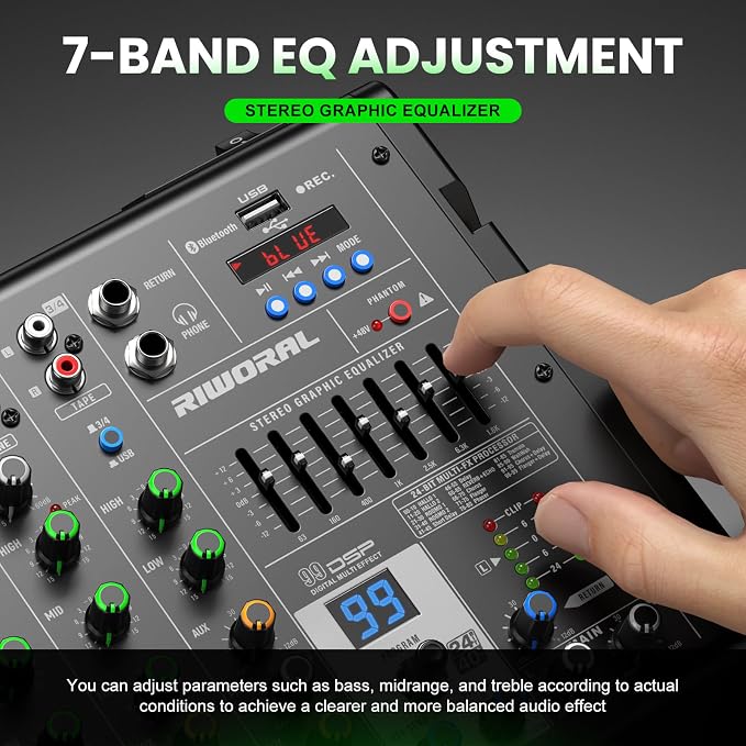 4 Channel Audio Interface DJ Mixer
